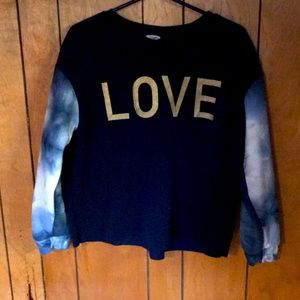 Orange kiss sweat shirt